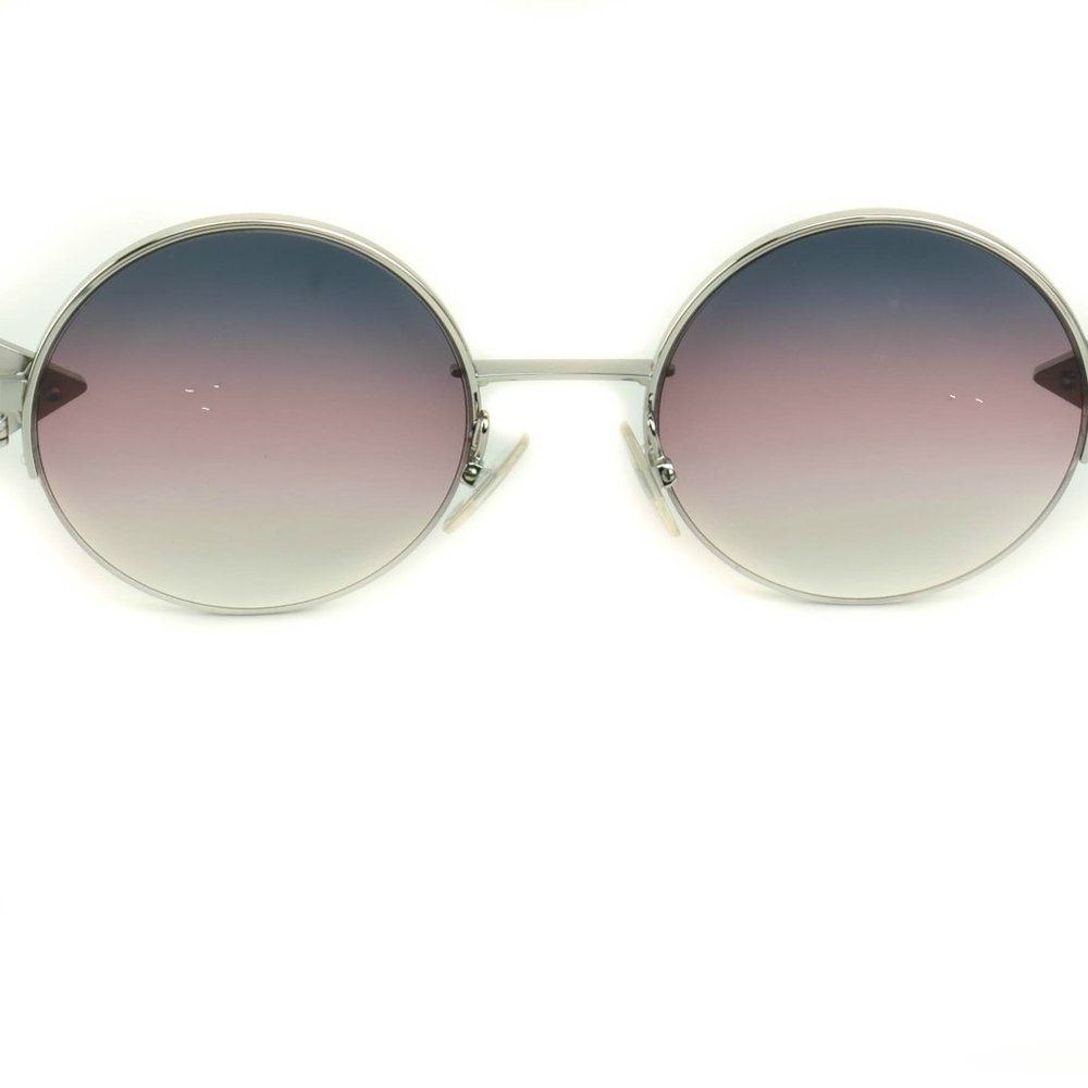 FENDI Silver/Blue Crystals Logo Sunglasses (nn) - Picture 10 of 10